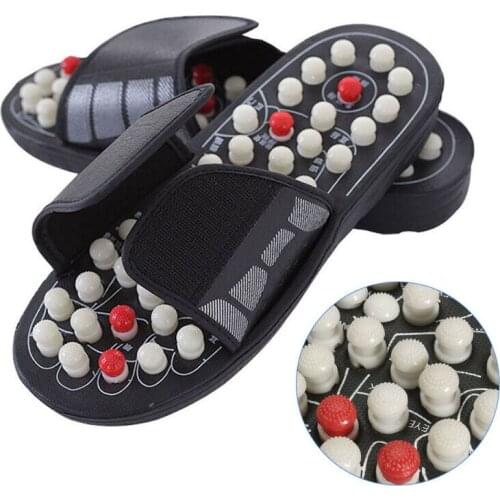 1 Pair Reflexology Sandals Foot Massager Slippers Acupressure Home Massage Shoes Round Beads Thorns