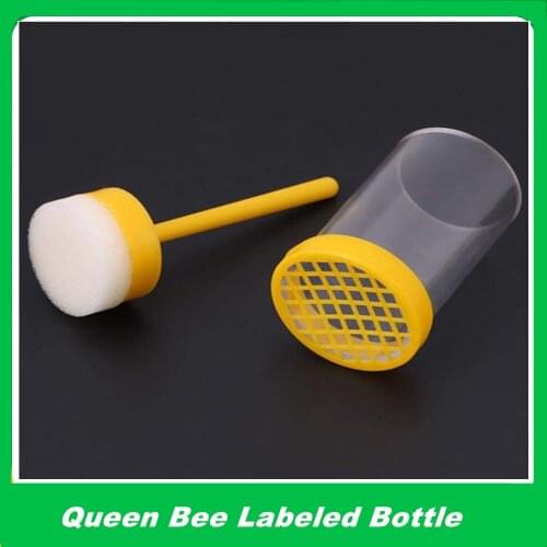 1 pcs Beekeeping Queen Bee Marking Rearing Marker Label Marker Yellow Plastic Bottle Insect Bees Farm Identification Tools
