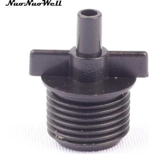 15pcs NuoNuoWell 1/2" Thread to 6mm Nozzle Connector for Garden Micro Irrigation Greenhouse Watering Sprinkler Adapter