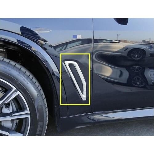 2pcs Carbon fibre Accessories Body Fender Leaf Air Conditioning Vent Outlet Frame Cover Trim Fit For BMW X5 2019 2020 2021