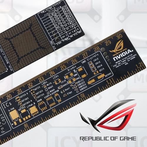 30CM Gilded NVIDIA/ROG Belief Ruler Tube Measuring Tool Paiting Republic of Gamers Faith Decoration Figure Custom MOD cooler