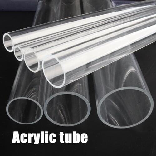 35CM Length OD 16~90mm Acrylic Tube High Transparent Acrylic Pipe Fish Tank Aquarium Glass Pipe Garden Irrigation Pipe Connector