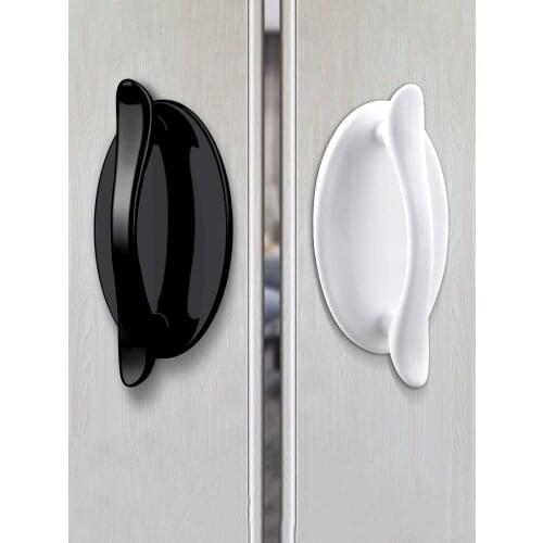 4/6/8 Pcs Self-Adhesive Furniture Door Handles Punch-Free Cabinets Drawers Knobs Wardrobe Refrigerator Window Auxiliary Handles