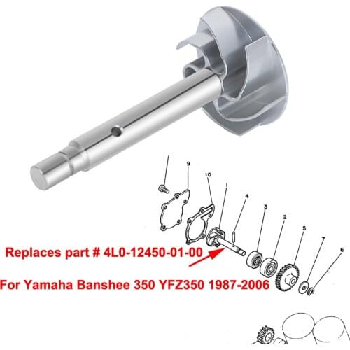 Billet Aluminum Water Pump Impeller Black Silver For Yamaha Banshee 350 YFZ350 1987-2006