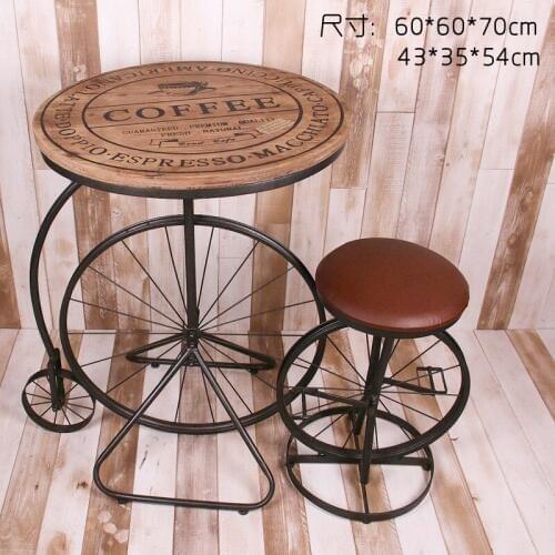 American Village Cafe Retro personality to do the old wrought iron tables and chairs suite furniture combination tea shop creati