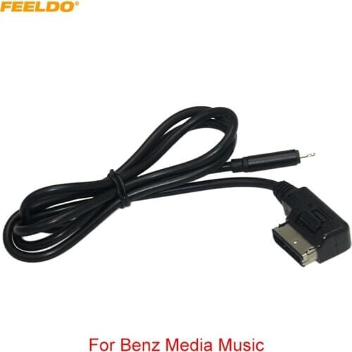 FEELDO Audio AUX And Power Charge Adapter Cable For Benz Media Music Interface Connect To Cell Phone Power Charger