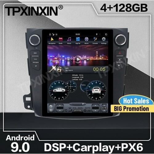 128G Tesla Screen Android Car Radio 2 Din Stereo Receiver For Mitsubishi Outlander 2006 2007 2008 2009 2010 2011 2012 Audio Unit