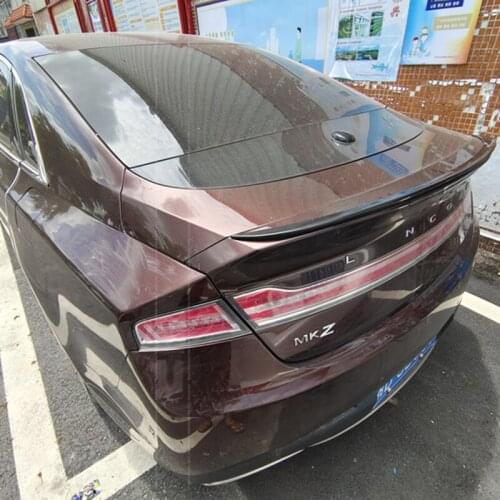 For V STYLE Auto Accessories Spoiler NEW Lincoln MKZ PU Material CAR Trunk Blck Rear Lip WING Tail Diffuser Body Kit 2013-2021