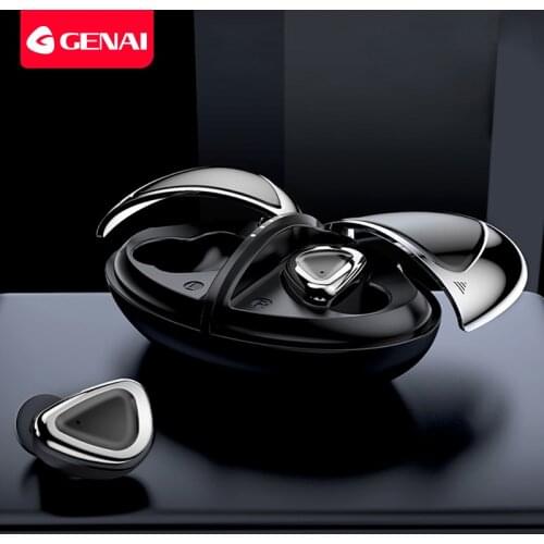GENAI M2 TWS Wireless Earphone Bluetooth 5.0 Smart Touch Control Noise Cancelling Earbuds Stereo In-Ear Waterproof HD Talking
