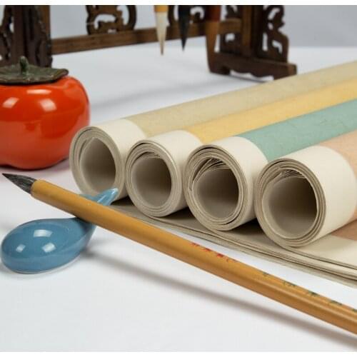 Chinese Calligraphy Papers Half-Ripe Xuan Paper Creative Rice Paper Batik Calligraphy Competition Rijstpapier 34*69cm 10sheets