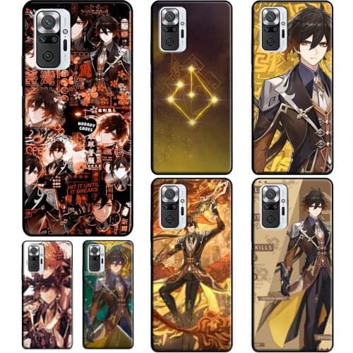 Zhongli Genshin Impact For Xiaomi Redmi Note 9 Pro 10 7 8 9S 8T Cover For Redmi K40 9 9C 9A 7A 8A 9T Phone Case
