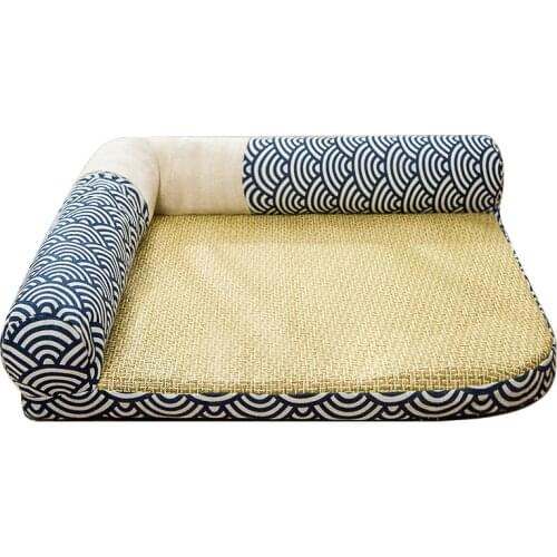 New Dog Sofa Summer Breathable Cooling Pet Dog Mat Japanese style Small dog Pet Cat Bed Top Quality sofas for dogs
