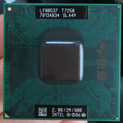 Intel Core 2 Duo T7250 2.0 GHz Dual-Core Dual-Thread CPU Processor 2M 35W Socket P