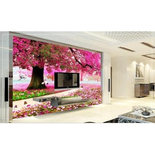Photo wallpaper 3d wallpaper vinyl mural wallpaper cherry blossom living room wall decor wall coverings flower wall paper