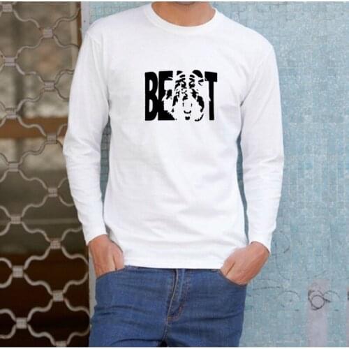 TARCHIA Music T-Shirts 2021 New Design Long Sleeve 100% Cotton Tees Tops Mens Slim Casual T Shirts Homme Fashion