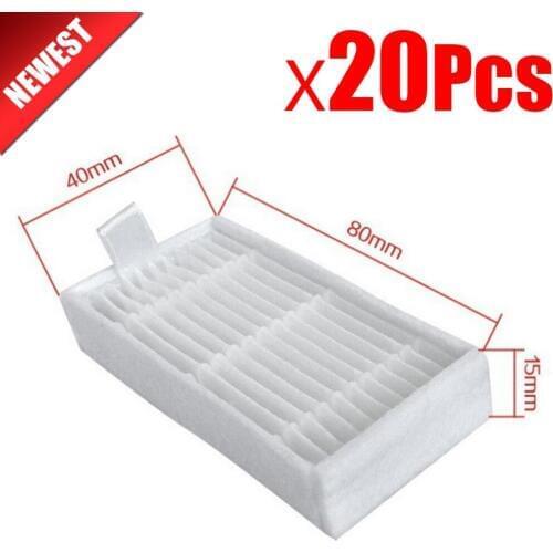 20Pcs Dust hepa filter for Dibea panda X500 X600 ECOVACS CR120 ilife v5 pro v1 V3 V3+ X5 v50 v55 v5pro robot cleaner parts