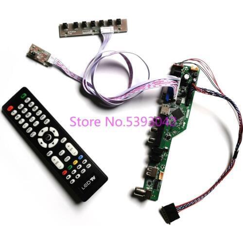 KIT for LTN156AT02-F01/L01/P01/P06/P09 VGA USB remote+keyboard 1366*768 LCD panel LVDS 40-Pin Analog TV control drive board