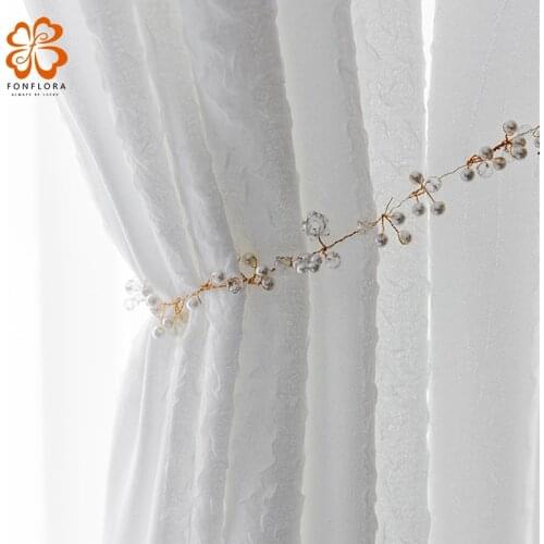 Korean Style 3D White Striped Window Tulle Curtains for Living Room Pleated Sheer Curtain Bedroom Thick Voile Blind Custom Panel