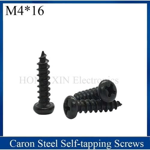 【M4*16】Caron Steel Screws self-tapping Round Head Cross Screw