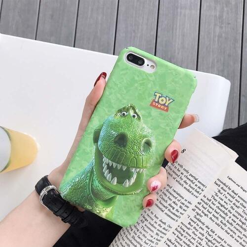 Cute PC Case For iPhone X XS XR Xs Max 7 8 Plus Case Funny Hard Cover For iPhone 6S Plus 6 Plus Cases Dinosaur Pattern Cover