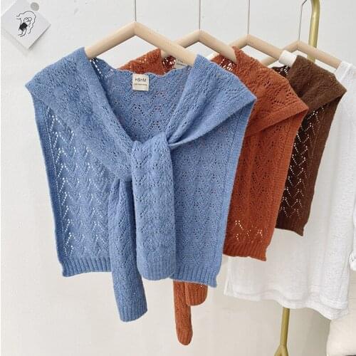 Fashion Women Hollow Out Fake Collars Crochet False Shirt Collar Female Adjustable Blouse Sweater Neckline Detachable Decor