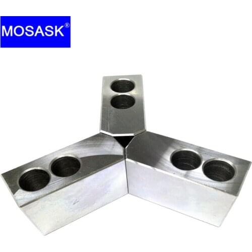 MOSASK 10 Inch 110*40*50 110*40*150 Increased CNC Lathe Machining Boring Holder Cutting Tool Hole Heighten Hollow Soft Jaw