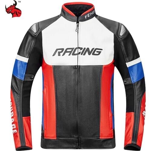 Motorcycle Jacket Men Cowhide Leather Motocross Jacket Waterproof Winter Moto Riding Jacket Windproof Jaqueta Motoqueiro M-4XL