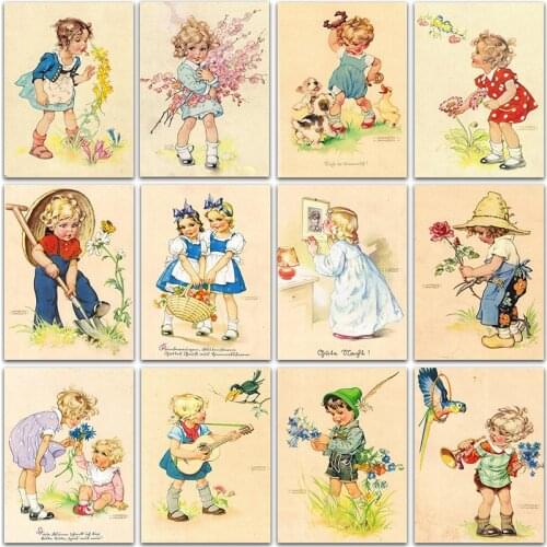 5D DIY Diamond Painting Kit Paint Cartoon Girl princess angel baby Full Square&Round embroidery mosaic Cross stitch home decor