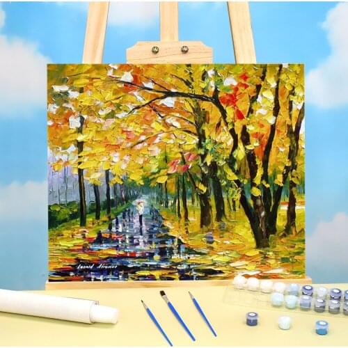 Long Autumn DIY Painting By Numbers Complete Kit Acrylic Paints 40*50 Picture By Numbers Photo Handmade For Adults Handiwork