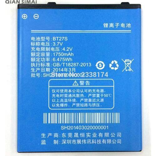 New 1pcs 100% High Quality BT27S 1750mAh Battery For ZOPO ZP700 6530 mobile phone + Tracking Code