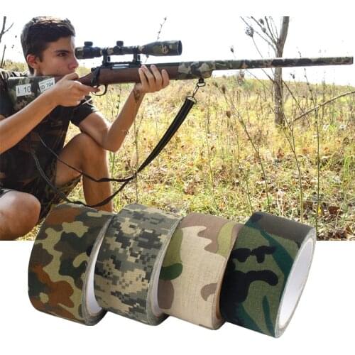Hunting Snipe Rifle 5M Bionic Camouflage Tape Selfadhesive Arms Air Gun Invisible Tape Military Disguise Hunting Gun Accessories