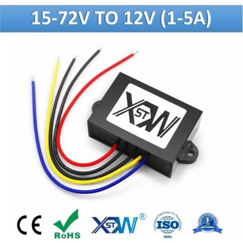 24v 36v 48v 60v 15-72v to 12v DC DC Converter With ACC Controller Step Down Buck 5v 1A 2A 3A 4A 5A Voltage Reducer Regulator