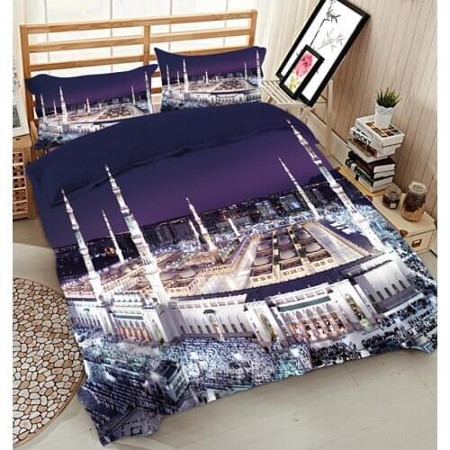 California king luxury 3d bedding sets Queen Architectural pattern Twin Full bedsheet Fitted sheet style Duvet bed cover bed