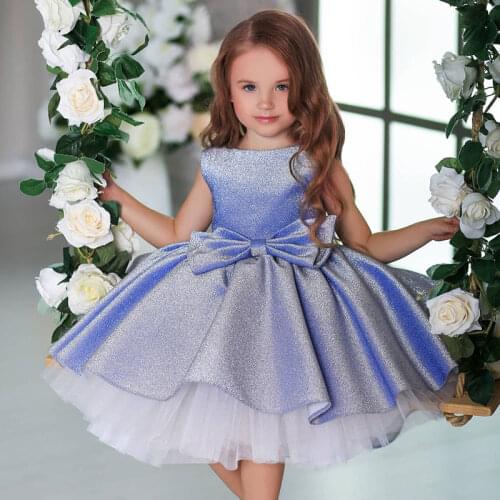 Girls Summer Dress Solid Color Kids Party Frocks for Girls Birthday Ball Gown Children Red New Year Costume
