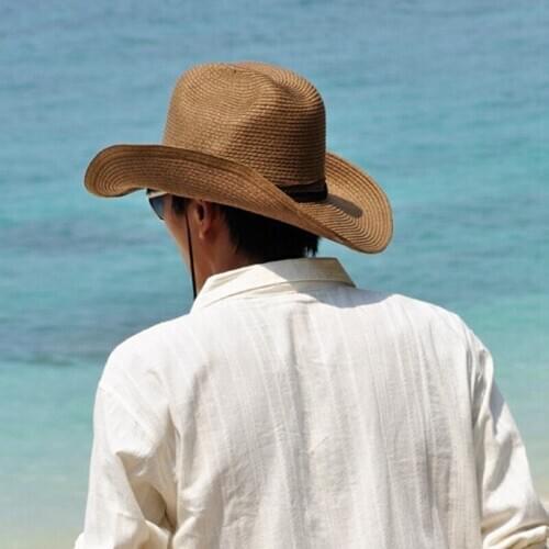 Mens Unisex For Summer Sun Hat Floppy Foldable Man Unisex Belt Straw Beach Sun Summer Hat Wide Brim For Hat Men