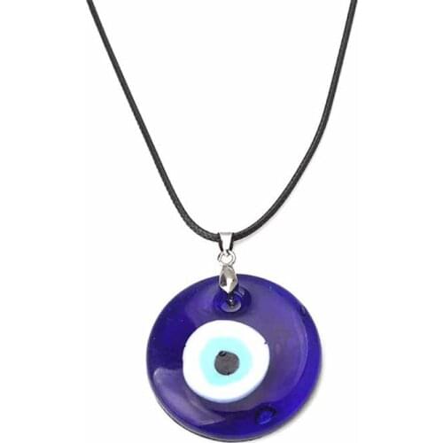 Blue Glass turkish Evil Eye Pendant Necklace For Women girls Vintage Classic Lucky Neck Chain Collar Long Chain Fashion nekclace