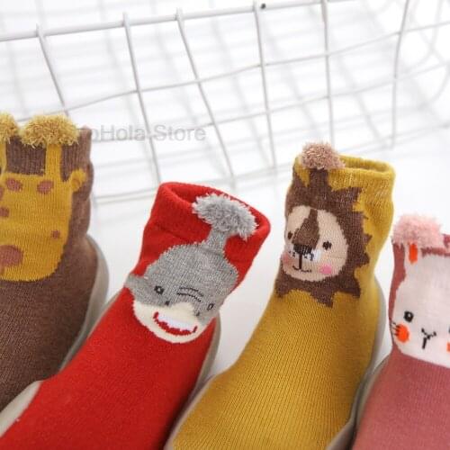 Spring and Autumn Toddler Newborn Super Soft Sock Shoes Cartoon Lion Shark Baby Crawling Shoes Boy Girl Cute Animal First Walker
