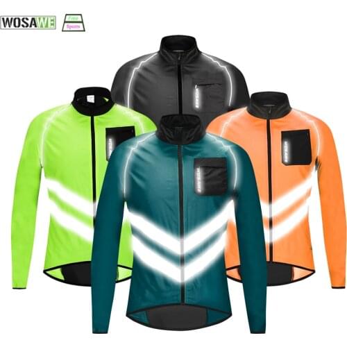 WOSAWE Summer Cycling Jacket Windproof Sports Jacket MTB Jackets Bicycle Windbreaker Water Repellent Men