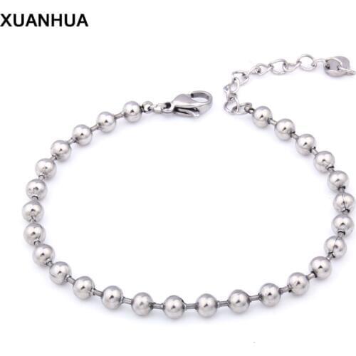 XUANHUA Wholesale Bracelets Bangles Stainless Steel Beads Bracelet For Women Jewelry Accessories Bohemia Mens Bracelets 2019
