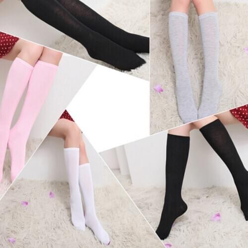 Harajuku Retro Women Autumn Winter Long Socks Casual Thick Warm Sock Lady Gift White Black Grey Pink White School Girl