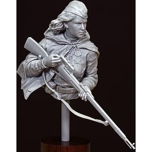 1/10 ancient woman officer bust Resin figure Model kits Miniature gk Unassembly Unpainted