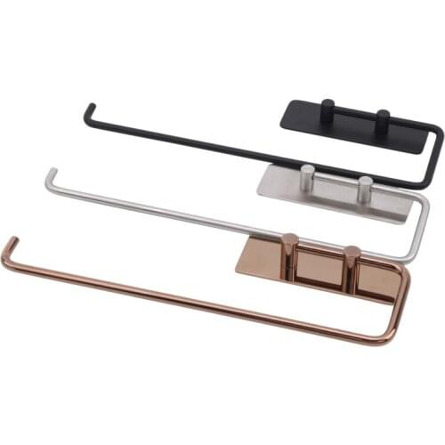 Towel Storage Rack 1 Pc Kitchen Free Punch Roll Paper Holder Tissue Hanger Cabinet Hanging Shelf Bathroom Toilet Paper Holders