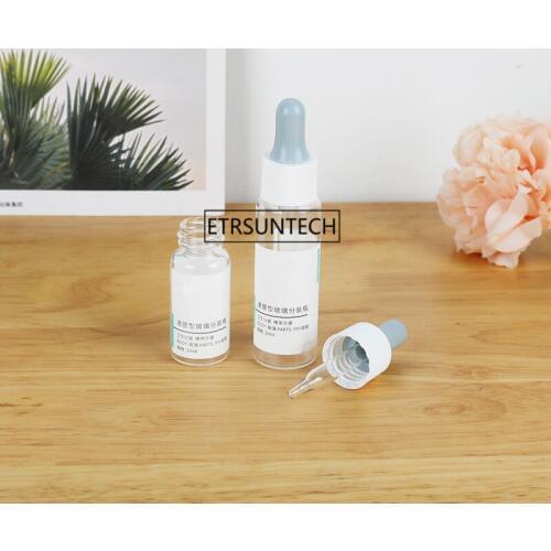 100pcs 10ml 20ml Pipette Empty Mini Eye Dropper Liquid Reagent Dropper Bottles Eye Drops Glass Bottle F3092