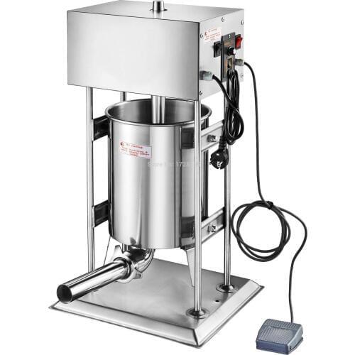 10L/22lb Commercial Use 110v 220v Electric Automatic Sausage Filler Sausage Stuffer Sausage Salami Maker Machine