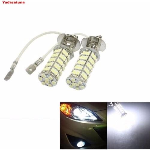 2Pieces/Lot H3 LED bulbs for Fog Driving Light DRL Running Light 68-3528-SMD High Power Car Led