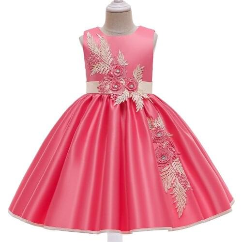 2021 Summer Princess Dress Toddler Flower Girl Dresses Childrens Fantasy Kids Clothes Wate melon Dress for Girls Party