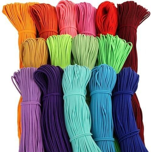 5m Colorful 2.5mm High-Quality Round Elastic Band Round Elastic Rope Rubber Band Elastic Line Clothes Shorts Sewing Accessories