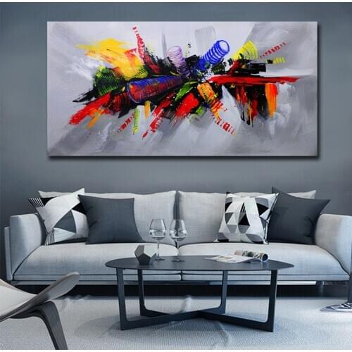 Abstract Oil Paintings on Canvas Wall Art Posters and Prints Modern Wall Cuadros Pictures for Living Room Decor No Frame