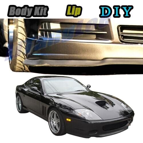 Car Bumper Lip Front Spoiler Skirt Deflector For Ferrari 575M Maranello 2002~2006 Tune Car Modified Body Kit VIP Hella Flush Lip