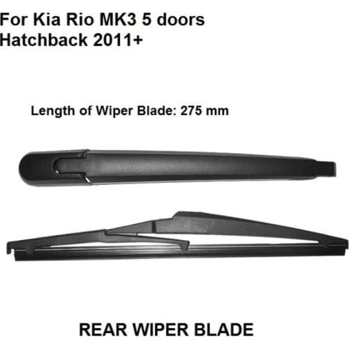 For Kia Rio MK3 Hatchback 5D 2011+ Rear Windshield Window Wiper Arm Blade Set